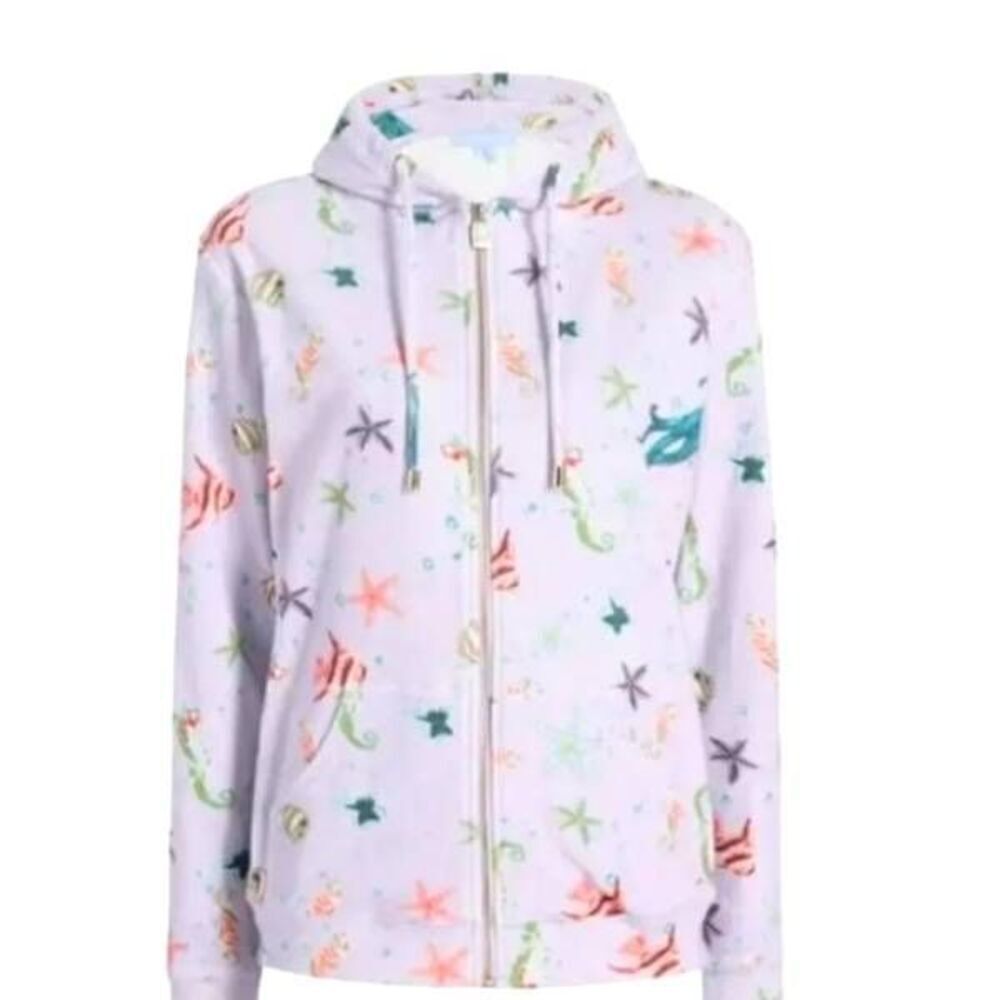 NWT Hill House The Allie Zip Up - Sea Creatures sz Medium